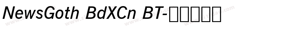 NewsGoth BdXCn BT字体转换